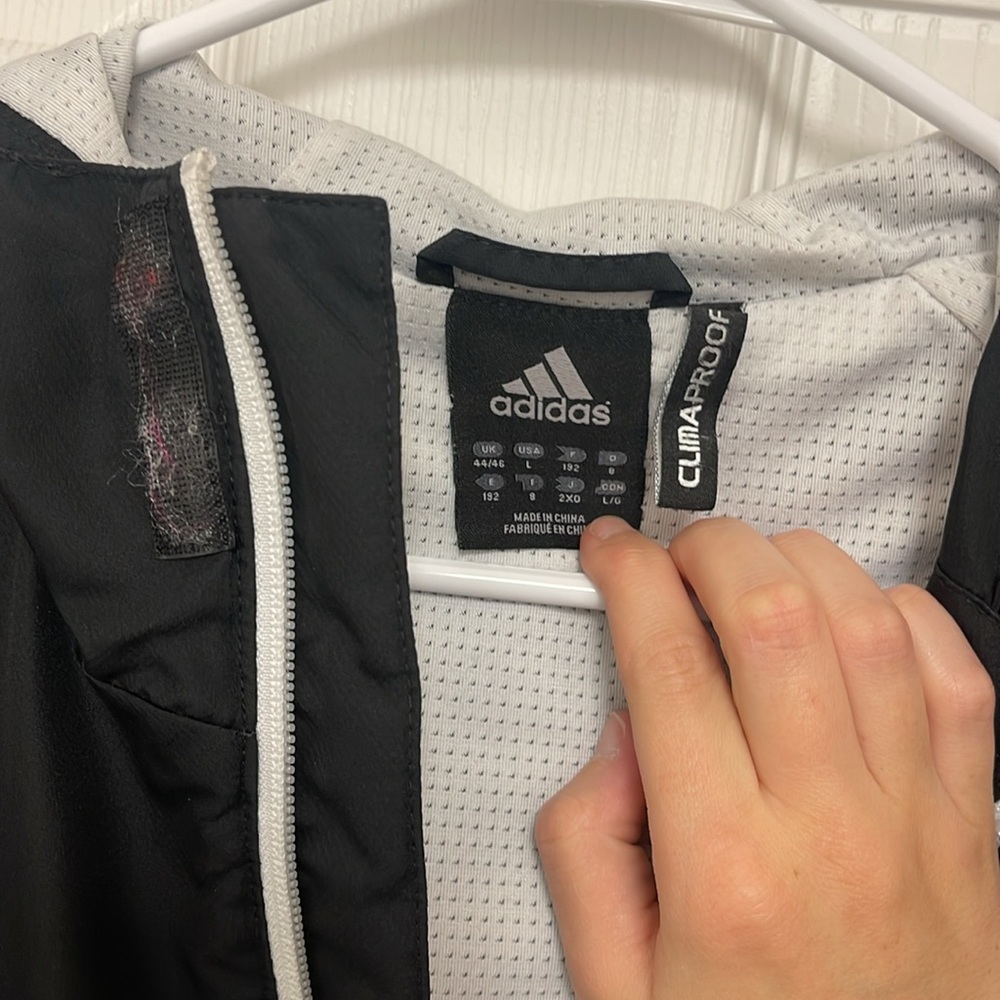 Adidas Clima Proof Zip Up Coat Men’s Large - Picture 6 of 12
